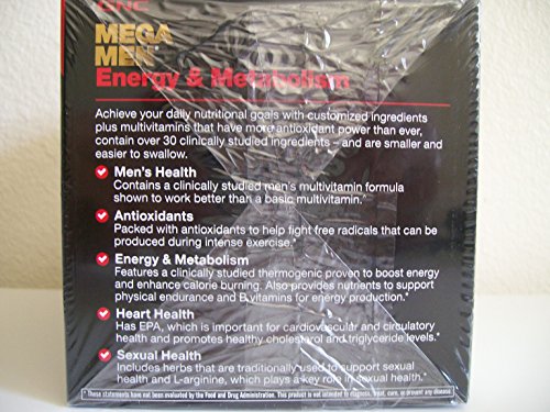 GNC Mega Men Energy & Metabolism Program 30 Packs - New Formula