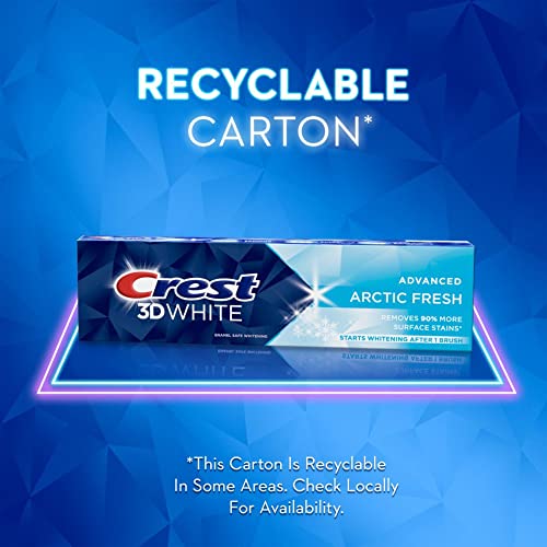 Crest 3D White Arctic Fresh Teeth Whitening Toothpaste, 3.8 oz, Pack of 3