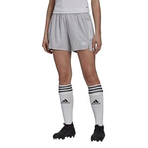adidas women’s condivo 21 shorts, team light grey/white, small
