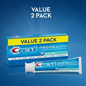 Crest Pro-Health Clean Mint Toothpaste, 4.6oz, Twin Pack (Packaging May Vary)