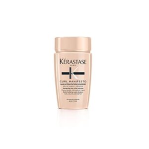 kerastase curl manifesto hydratation douceur shampoo | removes build up & hydrates curls | softens & reduces frizz | for curly, very curly & coily hair | 2.71 fl oz