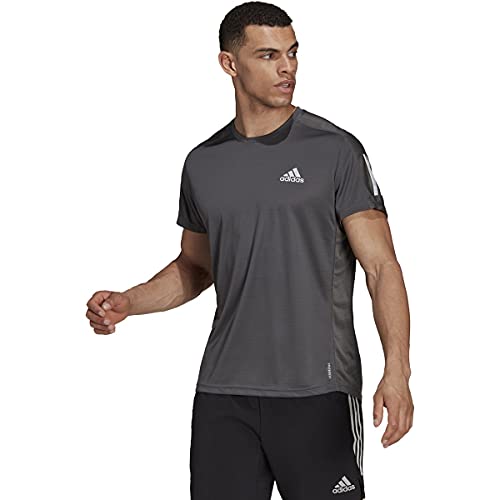 adidas Men's Own The Run Tee, Open Grey, Medium