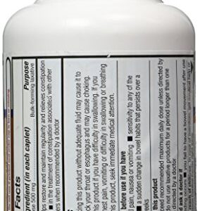 Equate Fiber Therapy For Regularity Fiber Supplement Caplets, 500mg, 100-Count Bottle