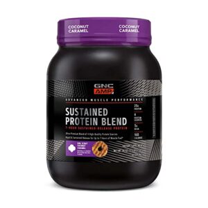 gnc amp sustained protein blend girl scout – coconut caramel