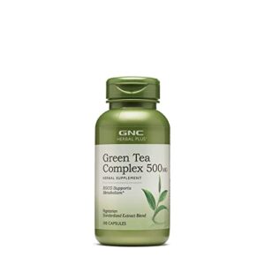 GNC Herbal Plus Green Tea Complex 500mg, 100 Capsules, Metabolism Support