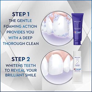 Crest 3D White Brilliance 2 Step Kit, Deep Clean Toothpaste (4oz) + Teeth Whitening Gel (2.3oz)