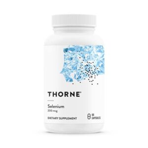 thorne selenium – 200 mcg selenium supplement for antioxidant support – 60 capsules