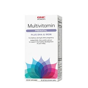 gnc women’s multivitamin prenatal formula with dha & iron