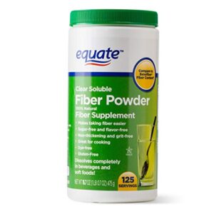 equate fiber powder clear soluble – 125 servings, 16.7 oz (2)
