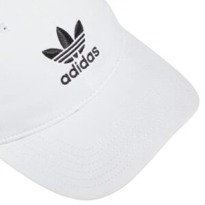 adidas Originals Women's Relaxed Fit Adjustable Strapback Cap, White/Black, One Size