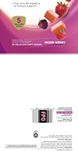 GNC Probiotic Soft Chews with Fiber - Mixed Berry, 30 Chews, Supports Digestive and Immune Health