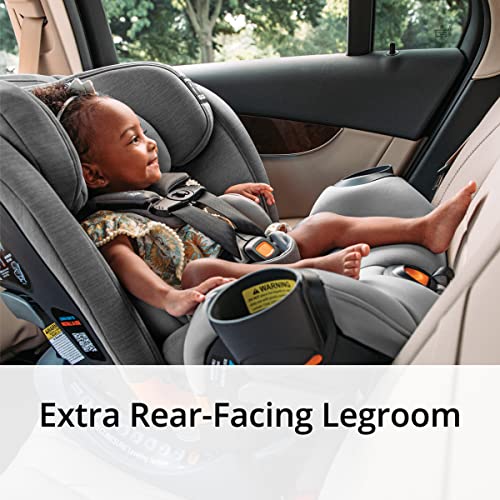 Chicco OneFit ClearTex All-in-One Car Seat, Rear-Facing Seat for Infants 5-40 lbs, Forward-Facing Car Seat 25-65 lbs, Booster 40-100 lbs, Convertible Car Seat | Slate/Grey