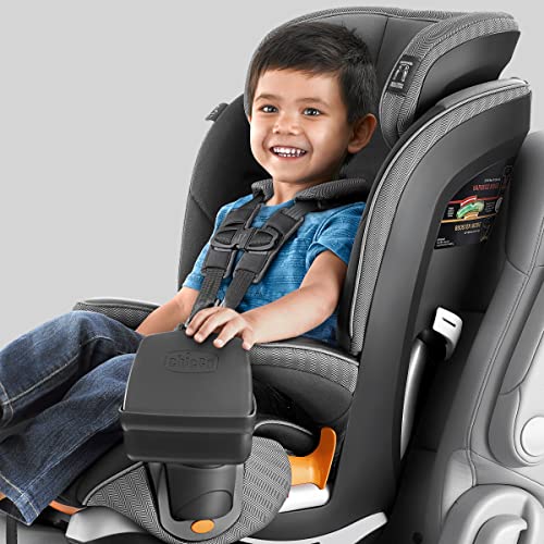 Chicco MyFit Zip Air 2-in-1 Harness + Booster Car Seat for Toddlers and Big Kids, 5-Point Harness, Belt-Positioning Booster, Zip-and-Wash Fabrics, 3D AirMesh for Breathability, Q Collection, Black