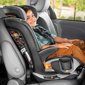 Chicco MyFit Zip Air 2-in-1 Harness + Booster Car Seat for Toddlers and Big Kids, 5-Point Harness, Belt-Positioning Booster, Zip-and-Wash Fabrics, 3D AirMesh for Breathability, Q Collection, Black