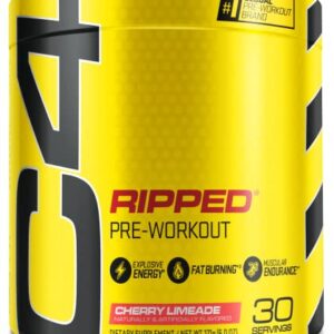 Cellucor C4 Ripped Pre Workout Powder Cherry Limeade | Creatine Free + Sugar Free Preworkout Energy Supplement for Men & Women | 150mg Caffeine + Beta Alanine + Weight Loss | 30 Servings