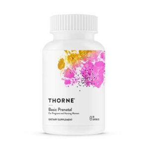 thorne basic prenatal – well-researched folate multi for pregnant and nursing women includes 18 vitamins and minerals, plus choline – 90 capsules – 30 servings