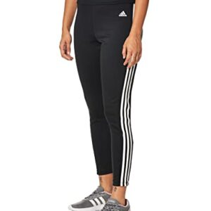 adidas womens High Rise 3-stripes 7/8 Tights Black/White X-Small