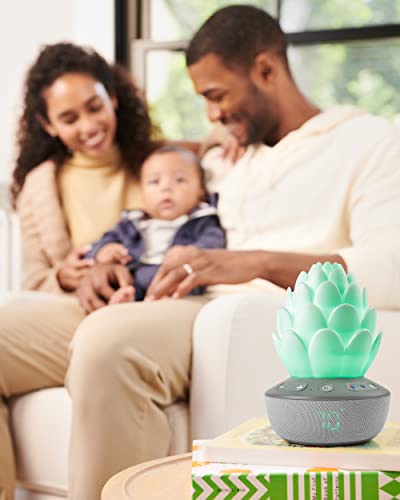 Skip Hop Baby Sound Machine, Cry Activated, Succulent Glow Soother, Grey White