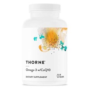 thorne omega-3 with coq10 – omega-3 fatty acids supplement with coq10 – epa and dha – 90 gelcaps