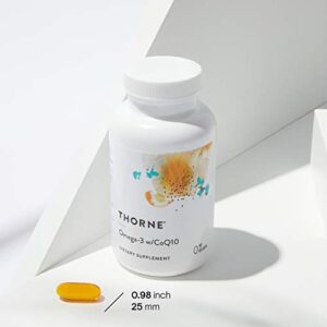 Thorne Omega-3 with CoQ10 - Omega-3 Fatty Acids Supplement with CoQ10 - EPA and DHA - 90 Gelcaps