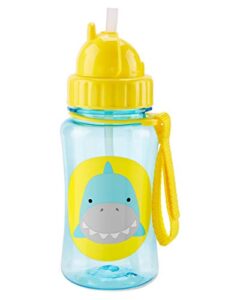 skip hop toddler sippy cup with straw, zoo straw bottle, shark