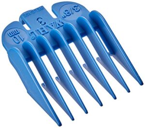 wahl professional #3 color coded guide comb attachment 3/8″ (10.0mm) –3134-803 – great for professional stylists and barbers – blue