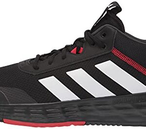 adidas Men's Own The Game 2.0 Basketball Shoe, Black/White/Carbon, 11