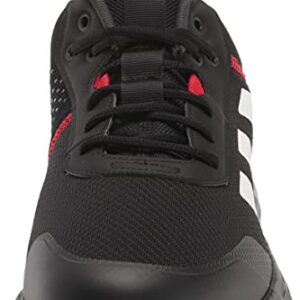adidas Men's Own The Game 2.0 Basketball Shoe, Black/White/Carbon, 11
