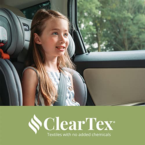 Chicco KidFit ClearTex Plus 2-in-1 Belt-Positioning Booster Car Seat, Backless and High Back Booster Seat, for Children Aged 4 Years and up and 40-100 lbs. | Obsidian/Black