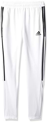 adidas Kids' Tiro Track Pants, White/Black, Medium