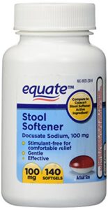 equate – stool softener 100 mg, 140 capsules (compare to colace) (1)