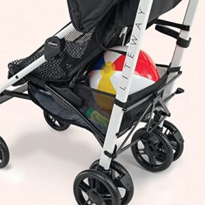 Chicco Liteway Stroller, Compact Fold Baby Stroller with Canopy, Lightweight Aluminum Frame Umbrella Stroller, for Use with Babies and Toddlers up to 40 lbs. | Cosmo/Black/White