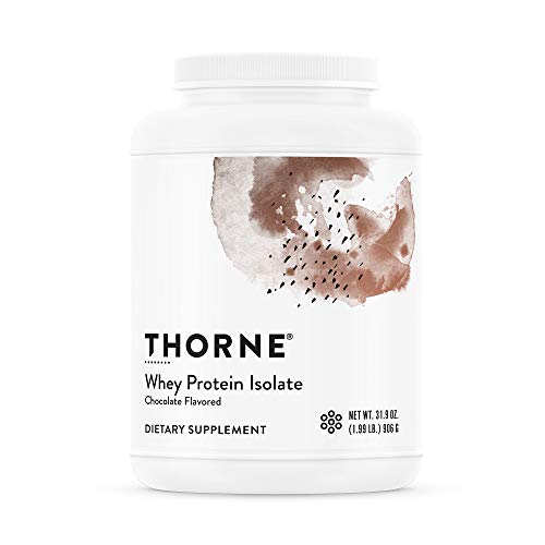 Thorne Whey Protein Isolate - 21 Grams of Easy-to-Digest Whey Protein Powder - NSF Certified for Sport - Chocolate Flavored - 31.9 Ounces - 30 Servings