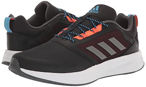 adidas Men's Duramo Protect Running Shoe, Black/Grey/Impact Orange, 10.5