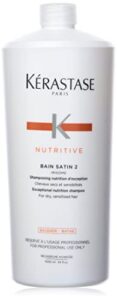 kerastase nutritive bain satin 2 nutrition shampoo for dry & sensitized hair, 34 fl oz