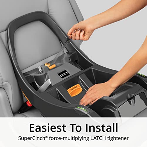 Chicco KeyFit 35 Infant Car Seat and Base, Rear-Facing Seat for Infants 4-35 lbs, Includes Infant Head and Body Support, Compatible with Chicco Strollers, Baby Travel Gear | Onyx/Black