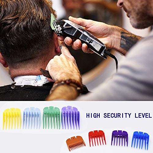 8 Pcs Professional Colorful Hair Clipper Combs Guide Accessories, Wahl Replacement Guards Set #3171-500 – 1/8” to 1” Great for All Wahl Clippers/Trimmers, Random Colors