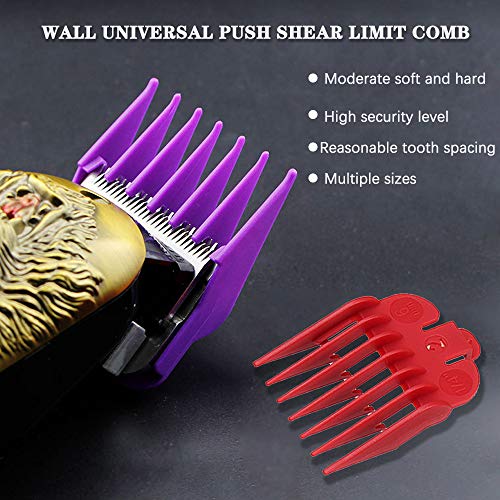 8 Pcs Professional Colorful Hair Clipper Combs Guide Accessories, Wahl Replacement Guards Set #3171-500 – 1/8” to 1” Great for All Wahl Clippers/Trimmers, Random Colors