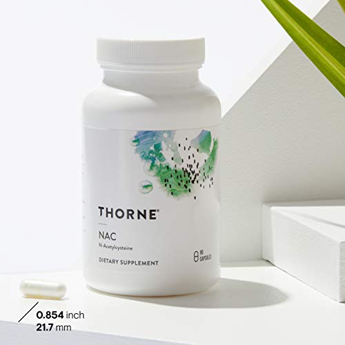 Thorne NAC - N-Acetylcysteine - 500mg - Supports Respiratory Health and Immune Function; Promotes Liver and Kidney Detox - 90 Capsules