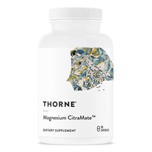 Thorne Magnesium CitraMate - Magnesium Supplement with Citrate-Malate - Support Heart, Skeletal Muscles, Cardiac, Lung Function, and Bone Density - Gluten-Free, Dairy-Free, Soy-Free - 90 Capsules