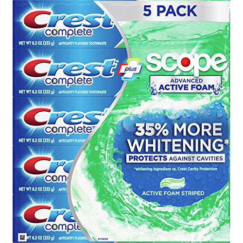 Crest Complete Advanced Flavoridetoothpaste 5 Pack 8.2 Oz Net Wt 41 Oz