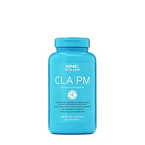 GNC Total Lean CLA PM | Nighttime Metabolism Support for Restful Sleep | 120 Softgels