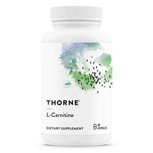 thorne l-carnitine – amino acid supplement to support fat metabolism and energy production – 60 capsules