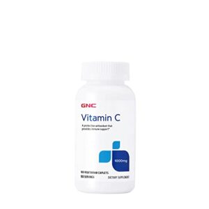 gnc vitamin c 1000mg, 100 caplets, provides immune support