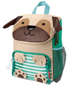 skip hop big kid backpack, zoo kindergarten ages 3-4, pug