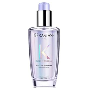 kerastase blond absolu cicaextreme strengthening hair oil | for damaged, bleached and highlighted hair | repairs and strengthens | with hyaluronic acid & edelweiss flower | 3.4 fl oz