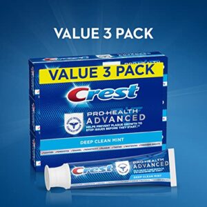 Crest Pro Health Advanced Deep Clean Toothpaste, Mint, 5.1 Ounce, Pack of 3