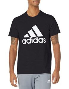 adidas men’s badge of sport tee, black/white, x-large