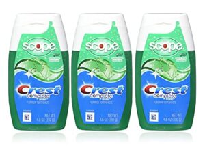 crest complete whitening plus scope tartar control toothpaste, minty fresh liquid gel, 4.6 oz (130g) – 3