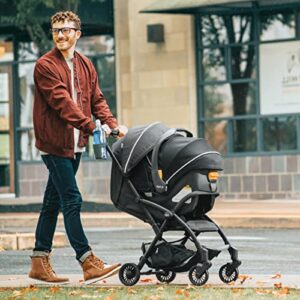 Chicco Presto Self-Folding, Compact Stroller with Canopy, Lightweight Aluminum Frame Umbrella Stroller, for Babies and Toddlers up to 50 lbs. | Graphite/Grey